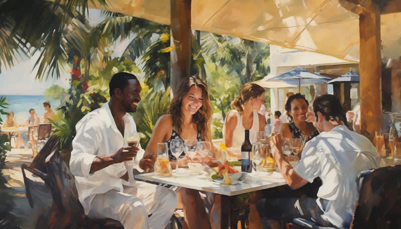Caribbean commercial real estate artwork