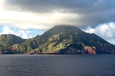 Saba island in the Caribbean