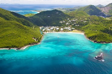 Aerial view of St Maarten